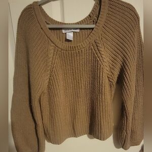 Cotton Emporium Tan Comfy Knit Sweater